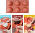 homEdge Large 6-Cavity Semi Sphere Silicone Mold, 3 Packs for Hot Chocolate Bomb, Cake, Jelly, Dome Mousse