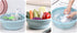 10" Multi-Purpose Collapsible Dish Tub Bowl, BPA-Free Round Lightweight Wash Basin (Green)