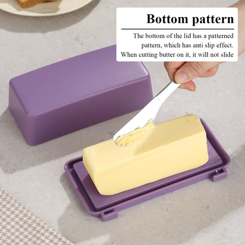 Countertop, Butter Dish With Lid For Kyraton Butter Crock With Stainless Steel Multipurpose Butter Knife, Butter