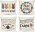Ueerdand Easter Pillow Covers Set of 4, 20x20 Inch Farmhouse Bunny Decoration for Sofa Couch