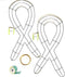 (2) Ribbon Metal Wreath Form 18.75x9.625 in., Steelpangal Green, Remembrance Causes, Wedding, Funeral, Baby Shower,