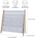 3 4-Tier 35 3+ Sprouts Kids Bookshelf with Recycled Fabric - Sling Storage for Kids Rooms Holds Titles - Toddler