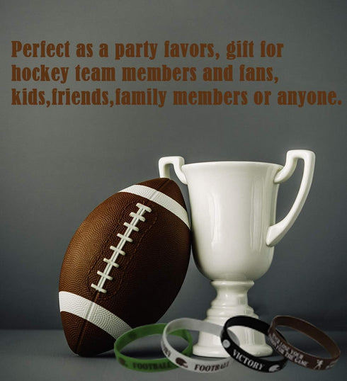 36 PCS Football Motivational Rubber Bracelets - Super Bowl Sports Birthday Party Favors Decorations