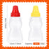 4 1 oz Pieces Bear Shape Mini Condiment Bottles, Mini Ketchup Bottle for Lunch Box, Small Travel Squeeze Squirt