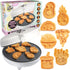 Fun Food Friends Mini Waffle Maker - 7 Kawaii Style Design Pancakes for Fun Breakfast or Kids Dessert Treats