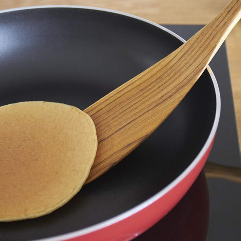 FAAY 11.5 Inch LEFT Hand Teak Wood Spatula/Turner, Versatile Spatula, Durable for Non Stick Cookware