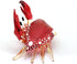ZOOCRAFT Decoration,1.7 2.5 1.4 inches. Glass Crab Figurine Red Hand Blown Painted Art Miniature Coastal Style Gift
