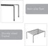 Smart Design Cabinet Storage Shelf Rack, Set of 6, Medium, 8.5 x 13.25 Inch, Non-Slip Feet, Steel Metal Frame