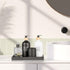 Bathroom Vanity Tray, Black Ceramic Organizer Tray for Counter, Rectangle Soap Dispenser Tray for Bathroom and Kitchen
