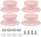 uxcell 4pcs Pot Pan Lids Replacement Knob, Plastic Holding Handles for Skillets and Kitchen Cookware Covers, Pink