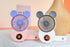 Cute Mickey Misting Mini Fan, Handheld Portable USB Rechargeable Fan with 3 Adjustable Speeds, Pink