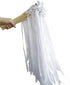 50PCS Ribbon Wands with Triple Ribbon and Silver Bell, Party Favors, Magic Fairy Wands for Wedding Decor