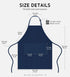 Syntus 4 Pack Adjustable Bib Apron Waterdrop Resistant with 2 Pockets Cooking Kitchen Aprons for Women Men Chef, Nautical Blue