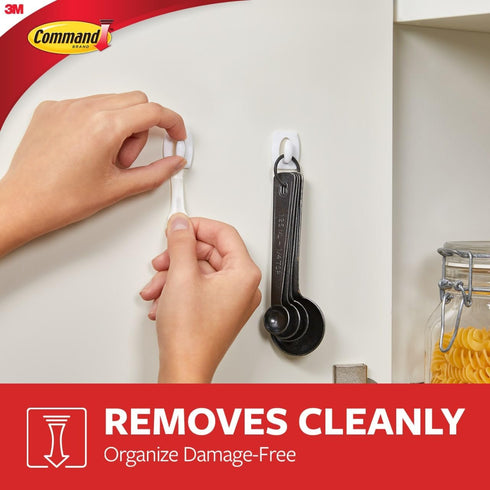 Command Damage Free Hanging Light Clips, 18 White Wall Hooks and 24 Command Strips