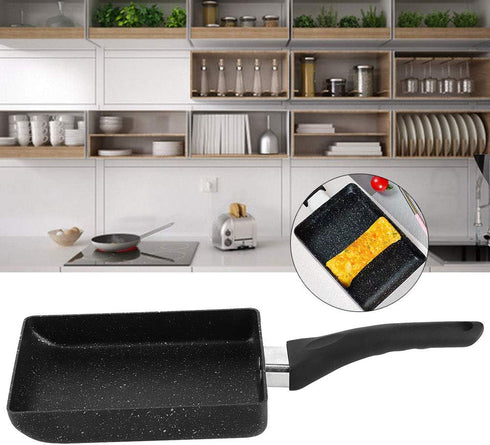 Tamagoyaki Pan, Japanese Omelette Pan, Rectangular Non-Stick Mini Frying Cooker for Gas and Induction Stoves