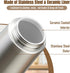 2 1 PARACITY Oil Dispenser Bottle with Stainless Steel Shell & Ceramic Sprayed Interior, in Olive Oil Sprayer