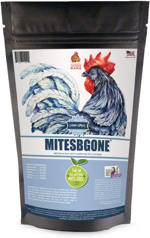 16 oz (1 lb) Pampered Chicken Mama Backyard Chicken Nesting Herbs - MitesBGone All-Natural Backyard Chicken Feed