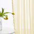 84 inch 2 Treatmentex Pom-pom Sheer Curtains for Living Room, Long Yellow Curtain Drapes for Kids Room Panels Rod