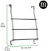 3-Tier 2 mDesign Expandable Metal Over Shower Door Towel Rack for Bathroom - Organizer with Large Hooks - Holder