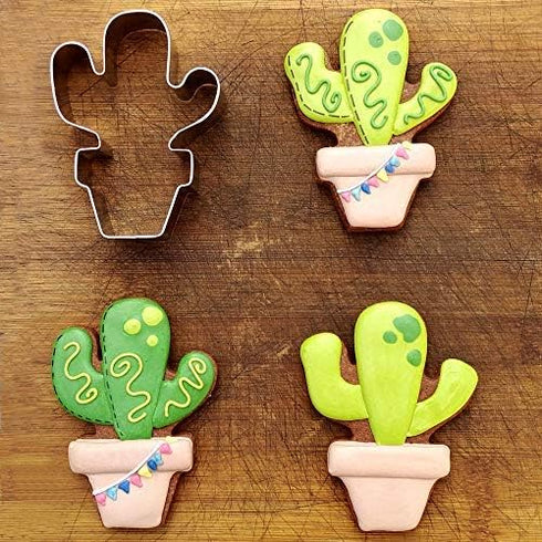Cactus Cookie Cutter - 4" Succulent Design Made in USA by Ann Clark