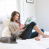 Btargot Reading Pillow Bed Wedge Large Adult Backrest Lounge Cushion with Arms | Back Support for Sitting Up in Bed