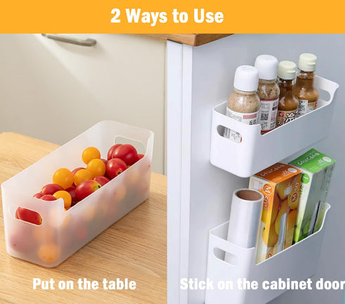 2 Pack Adhesive Cabinet Organizer Storage, Over Cabinet Door Space Saver for Kitchen, Bathroom, Office