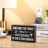 Inspirational Wooden Box Sign, "Sometimes You Forget You're Awesome" Rustic Black Wood Block Plaque for Home Office