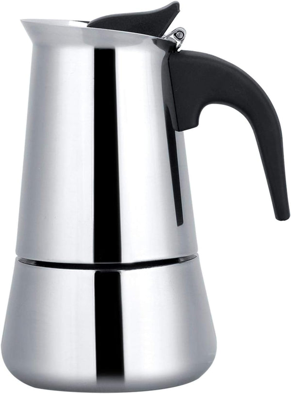 Stainless Steel Moka Pot Espresso Coffee Maker, Portable Electric Heating Espresso Maker for Home Office Use