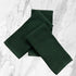 Textured Dark Green Kitchen Dish Towels, 100% Cotton Cloth, Soft Absorbent Terry Ribbed Loop: Set of 3 for Everyday Use