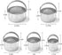 ALLTOP 5 Piece Round Biscuit Cutters with Handle, Stainless Steel Cookie Cutter for Pastry