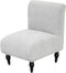 Armless Accent Chair Cover Stretch Leaf Jacquard Chair Covers for Living Room