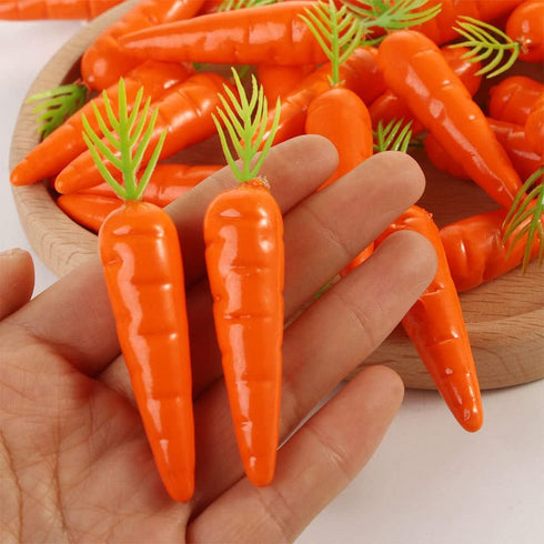 30 Pcs Artificial Mini Carrots, Lifelike Fake Carrot for Decoration Easter, Artificial Vegetable Simulation Mini
