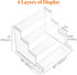 Lifewit 4 Tier Clear Display Risers Stand, Plastic Organizers for Figures, Cupcake, Dessert, Desktop Display