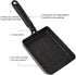 MyLifeUNIT Japanese Tamagoyaki Pan, Nonstick Square Omelette Pan 7 x 5 inches, Black with Silicone Spatula
