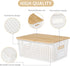 PENGKE 6 Pack Plastic Storage Bins with Lid, Stackable Organizing Container Baskets for Shelves, Drawers, and Office