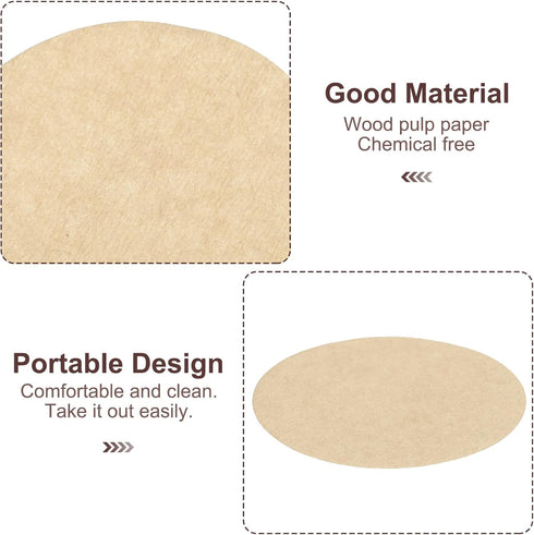 uxcell 600Pcs Coffee Filters, 70mm Disposable Round Paper Filter for Home Office Use, Pour Over and Drip Coffee