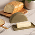 PTB Countertop 2-Piece THE Butter Dish Matte Ceramic Butter Keeper with Lid for Use Round Design for Standard Butter