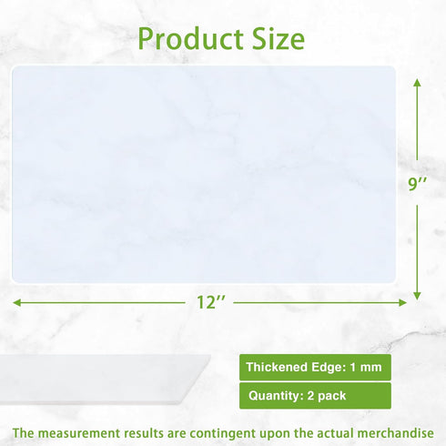 Small Translucent Silicone Mats, 9”x12” Clear Non-Slip Countertop Protector Liner, Heat Resistant Baking Mat