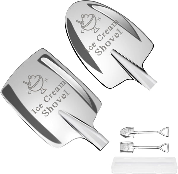 Muimnvi 2 Pcs Ice Cream Shovel Set - Premium 304 Stainless Steel Dessert