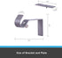 Kenney Fast Fit 5/8" No Measure Curtain Rod Brackets, Pewter