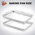 Baking Sheet Set of 2 - CEKEE Stainless Steel Cookie Sheet Baking Pan, Size 10 x 8 x 1 inch, Non Toxic & Heavy Duty & Mirror Finish & Rust Free & Easy Clean