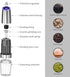 Set, 2 Pack) Gravity Electric Salt and Pepper Grinder Adjustable Coarseness, Automatic Shakers Mill Grinder with LED
