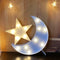 QiaoFei Decorative Moon-Star Night Light,Cute LED Nursery Night Lamp Gift-Marquee Moon-Star Sign