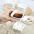 Square-Shaped Ceramic Sauce Dish, 4 PCS Multipurpose Sushi Dipping Bowl Appetizer Plates Serving Dish