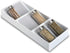 Smart Design 3 Section Plastic Spice Rack Drawer, Non-Slip Lining and Feet, BPA Free, Seasoning Jars, Makeup Storage,