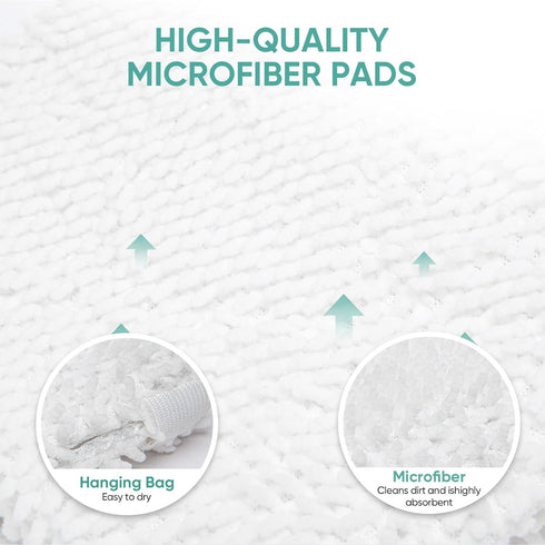 3 Pack S3501 S3601 Steam Pocket Mop Pads for Shark S3500 Series, Washable Compatible with S3501 S3601 S3550 S3901