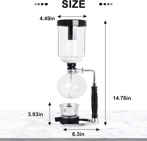 Maker(5 Cups(600ml)) YUCHENGTECH Siphon Syphon Coffee Maker Tabletop Glass Siphon Pot Glass Technica Siphon Vacuum
