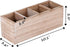WuGeShop Wood Cutlery Caddy, Kitchen Utensil Organizer with 4 Compartments for Flatware Storage