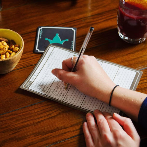 Host-PUBQUIZ-V4 Talking Tables Pub Quiz Game Cards & Score Board Poster Host Your Own Games Night, Competitive After
