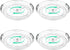 Clear Lazy Susan Organizer Turntable, 9.25 Inch 4 Pack 360 Rotating Spinning Makeup Organizer for Kitchen Storage